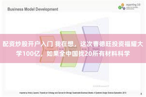 配资炒股开户入门 我在想，这次曹德旺投资福耀大学100亿，如果全中国找20所有材料科学