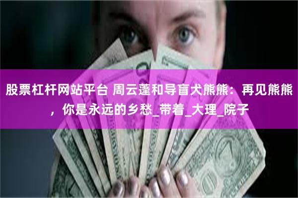 股票杠杆网站平台 周云蓬和导盲犬熊熊:再见熊熊,你是永远的乡愁_带着_大理_院子