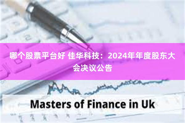 哪个股票平台好 佳华科技:2024年年度股东大会决议公告